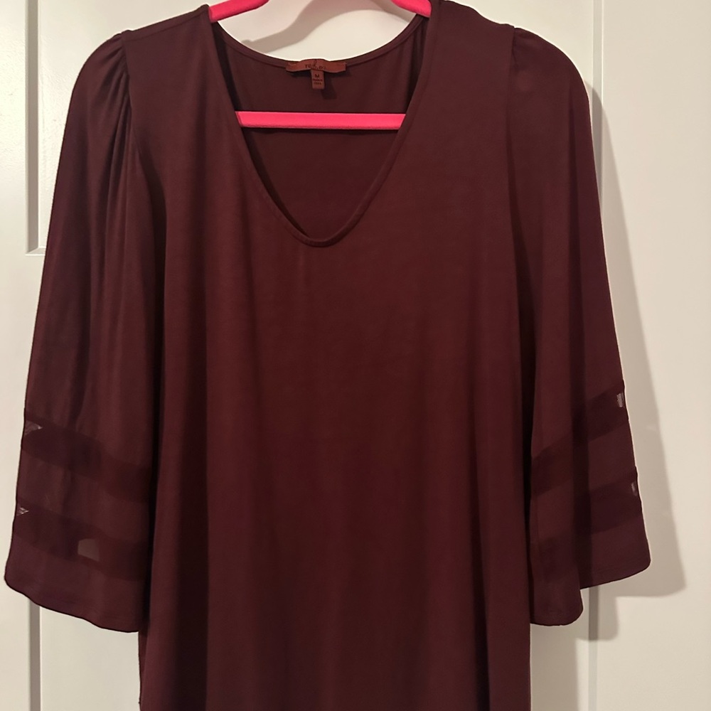 Red Brand Deep Burgundy Blouse